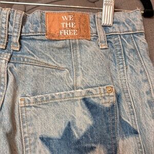 We The Free Denim Jeans with Star Pattern